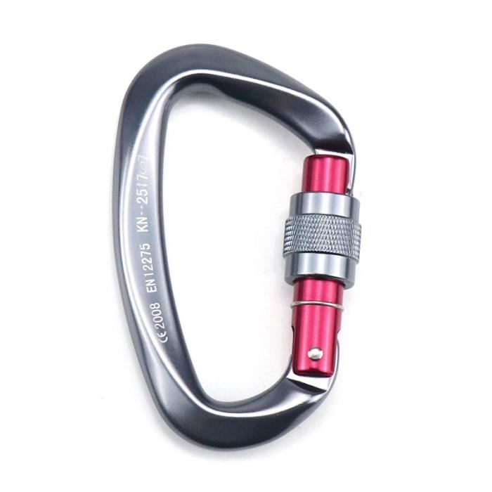 Mousqueton à Vis Pwshymi 25KN – Jaune, En Aluminium 7075, Pour Escalade, Alpinisme, Sauvetage