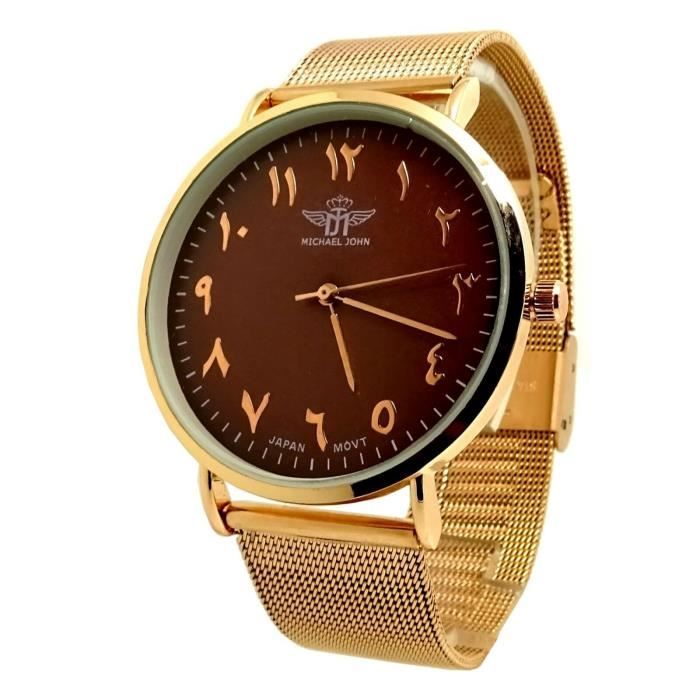 Montre chiffre arabe hot sale luxe