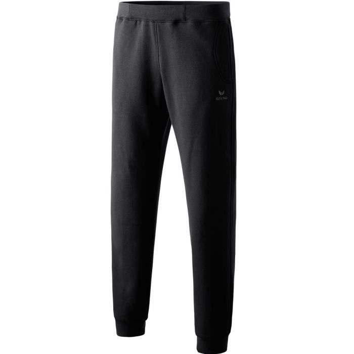 Pantalon sweat Homme - Noir - Ceinture large et cordon de serrage - Poches latérales