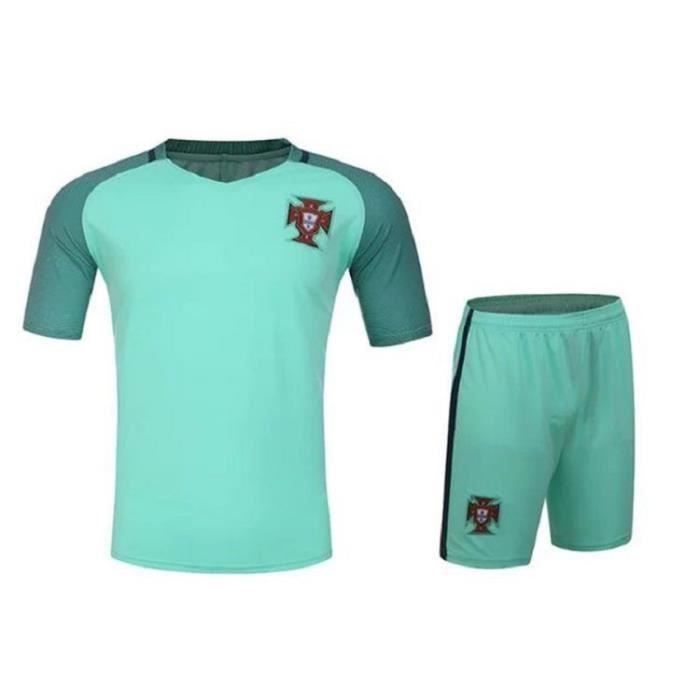 Portugal Football Polo Shirt Bleu Enfant Et Homme Miallot De Foot Ensemble Avec Short Taille Europeenne Cdiscount Sport