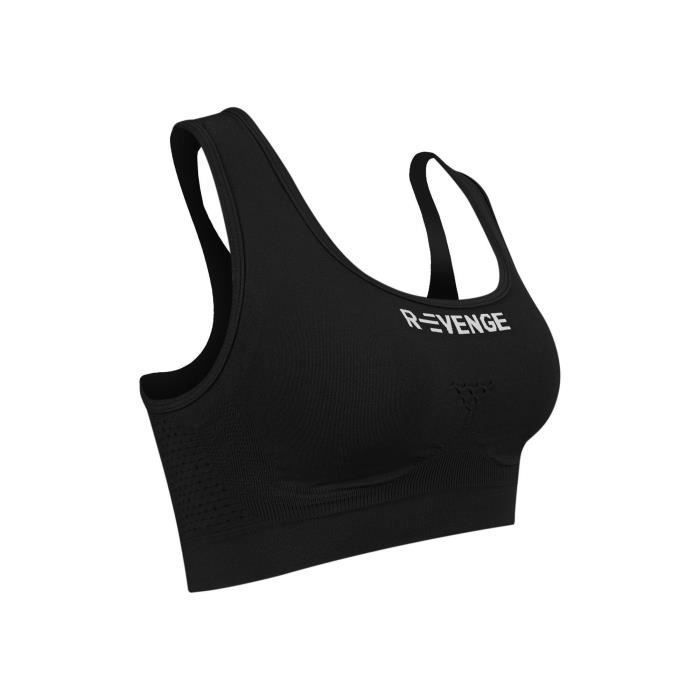 Brassière Bretelles Fines avec Coques Souples Amovibles - Noir