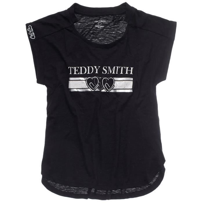 TEDDY SMITH Trobo Jr T Shirt Mc Fille Taille 14 ans NOIR Noir