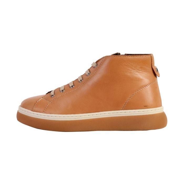 Basket Montante Cuir The Divine Factory Alénoa - Camel