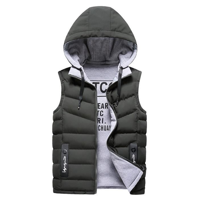 Veste matelassé sans online manche homme