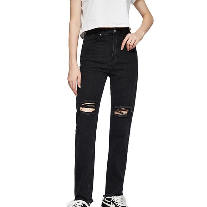 Pantalon boyfriend femme noir online