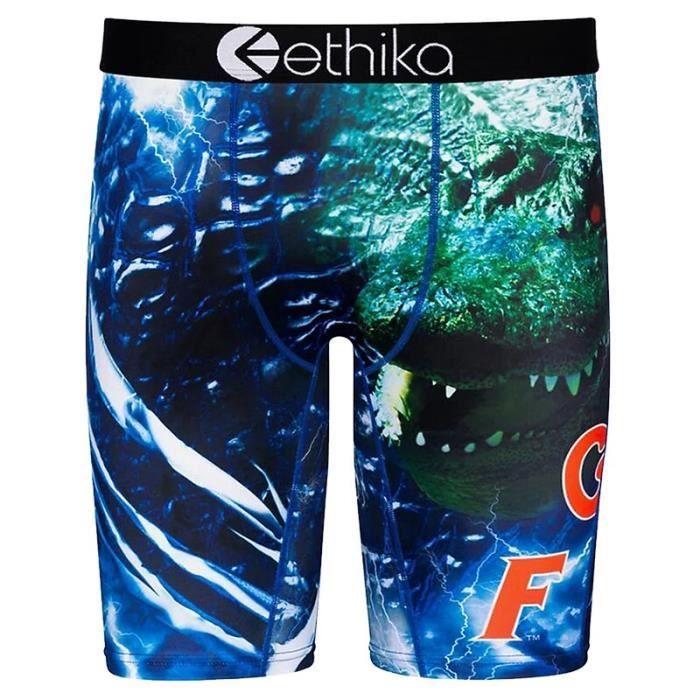 Sous vetement calecon homme en soie glacee Boxer Long style Camouflage levres styliste moulant de Sport Type M156 1pc Blanc Cdiscount Pret a Porter