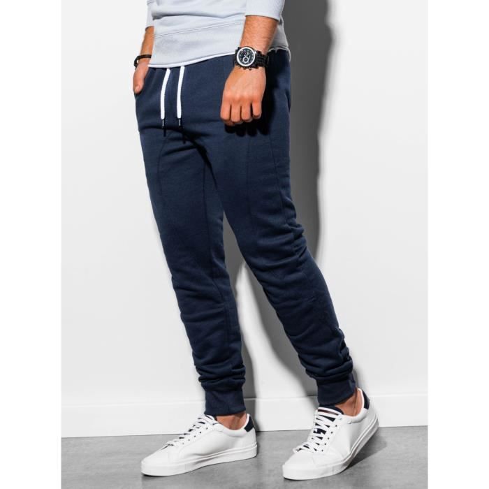 Pantalon de surv tement Ombre Pour Homme Bleu marine Bleu