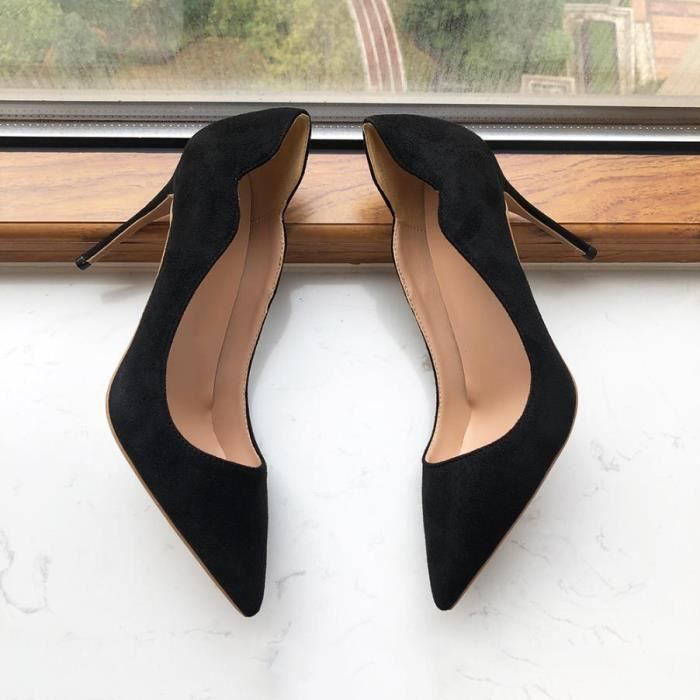 Chaussures Talons Hauts Cuir Véritable Femme – Talon Bloc 4 Cm, Bout Carré Élégant Avec Boucle Métal, Confort Quotidien Toute L’Année