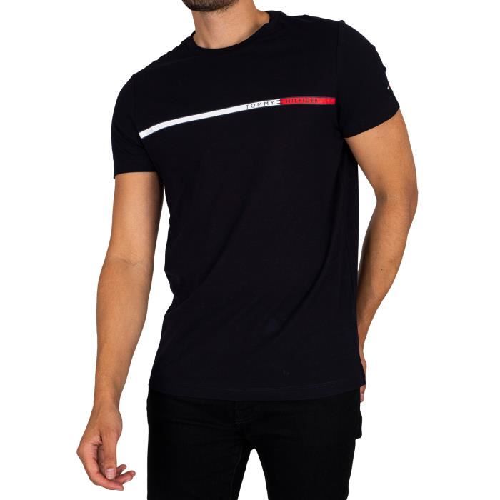 T shirt tommy deals hilfiger a rayure