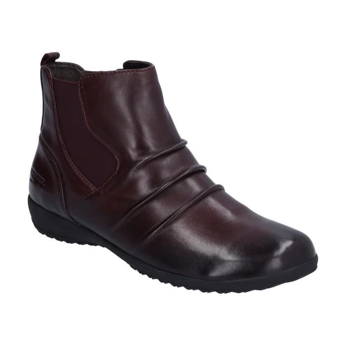Bottines pour Femmes JOSEF SEIBEL Naly 60 Cuir Fermeture Zip Talon 2 Rouge Cdiscount Chaussures