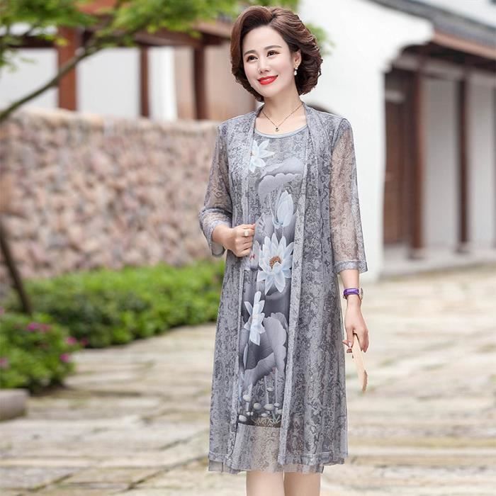 Robe Poche Lin Cardigan Décontracté