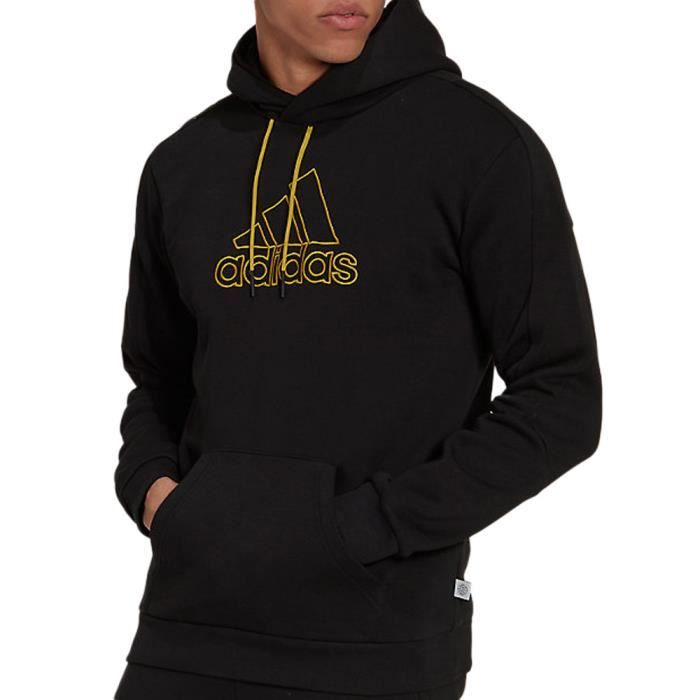 Mens black and gold adidas hoodie clearance