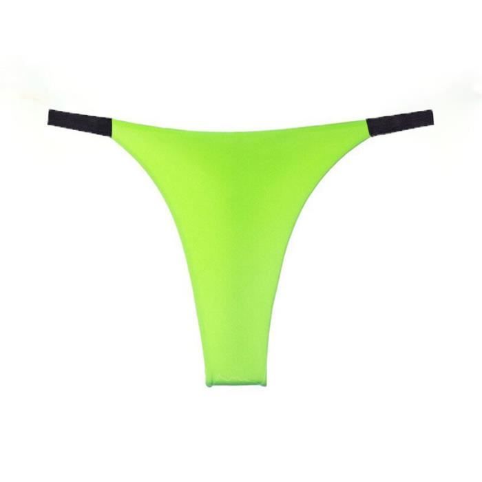 String Slip 1 Pièce Pour Homme - Taille Basse, Pochette Souple, Matière Ice Silk - Taille S à 2XL - Idéal Toute Saison