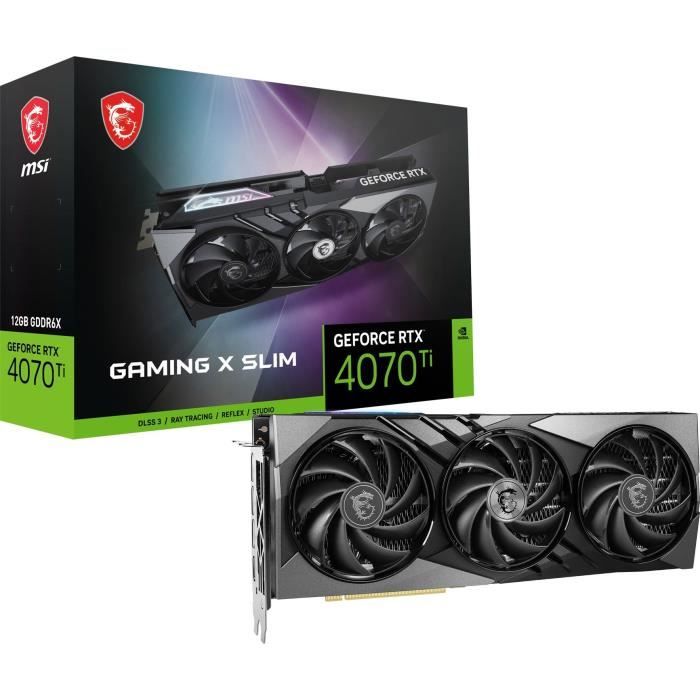 MSI - Carte Graphique - GeForce RTX 4070 Ti GAMING X SLIM 12G