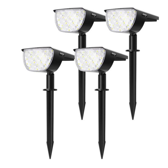 4 Pack 30 LED NetBoat Spot Solaire Extérieur Lampes Solaires Etanche IP67 Projecteur Solaire Réglable avec Panneau Solaire 180° 4 Pack 30 LED NetBoat Spot Solaire Extérieur Lampes Solaires Etanche IP67 Projecteur Solaire Réglable avec Panneau Solaire 180°