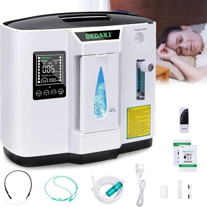 Générateur D’oxygène Portable 1 à 8 L/min – Pur à 93%, Silencieux, Pour Usage Domestique