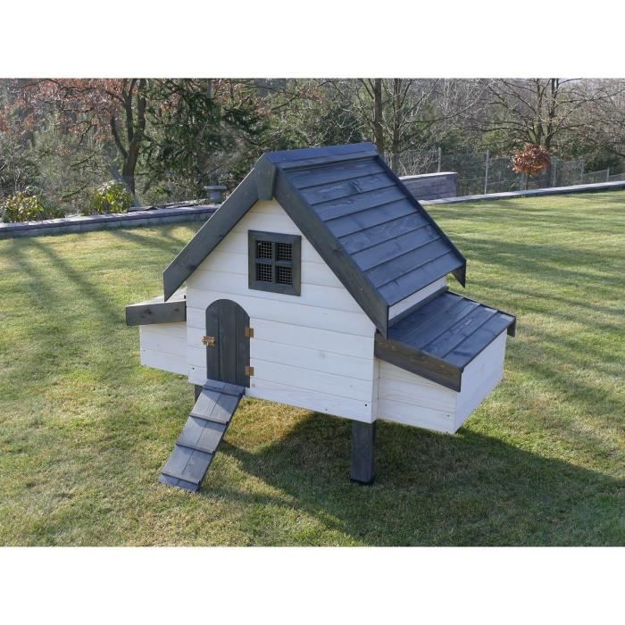 VADIGRAN - Poulailler Robusta 3 blanc 2 nest 100x100x142cm 