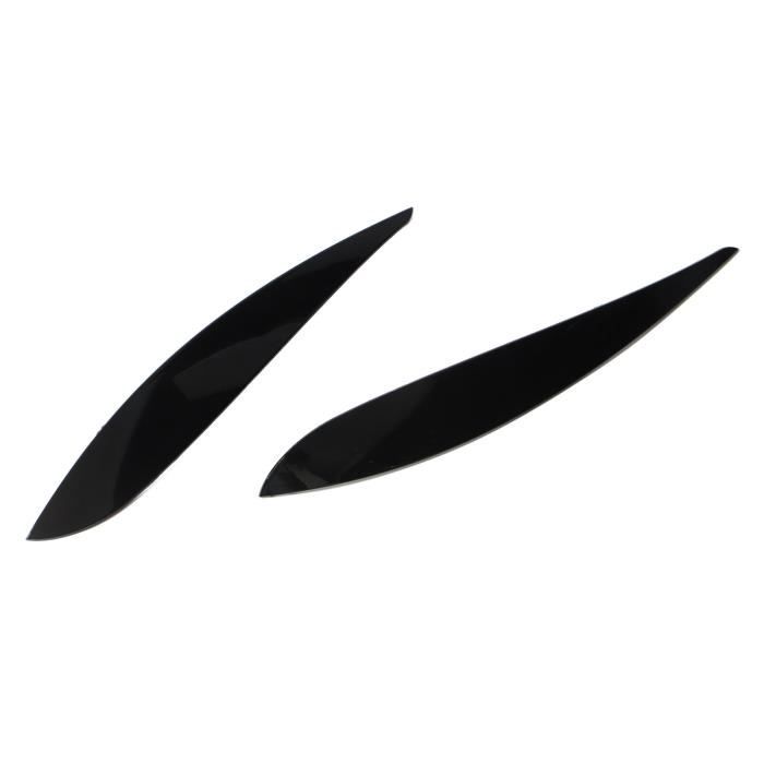 Ashata Garniture Extérieure De Voiture Paire De Sourcil De Phare En Fibre De Carbone Paupière