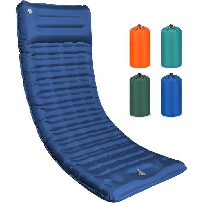Matelas Auto-gonflant TENXSNUG – épaisseur 12 Cm, 1 Kg, 195x65 Cm, Avec Oreiller – Pour Camping, Rando, Voyage