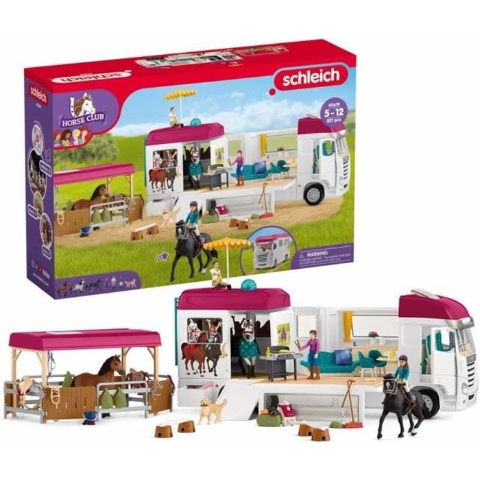 Camping-Car Equestre, dès 5 ans, schleich 42619 HORSE CLUB - coffret, 227 pièces