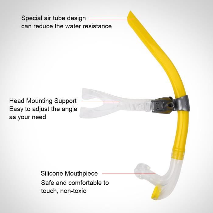 équipement Plongée Noir Mares Tuba Plongée Adulte - Silicone Souple Enroulable - Taille Unique Noir équipement Plongée Adulte