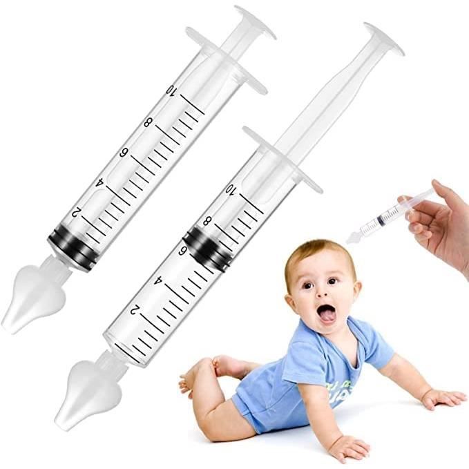 Seringue Nasale Bébé - Réutilisable, Sans BPA, Embout Silicone, Pour Lavage Nez Et Soulagement Congestion