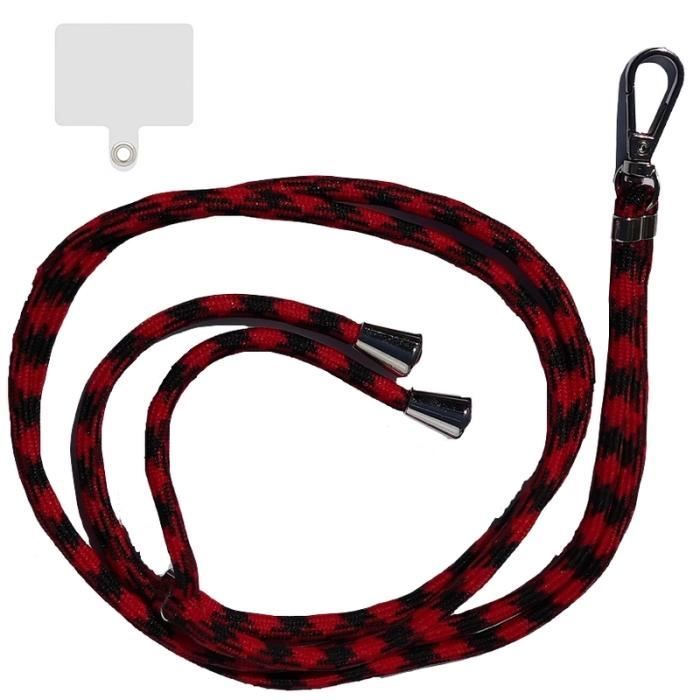 Tour de cou et cordon telephone universel rouge et noir - Cdiscount T?�l?�phonie
