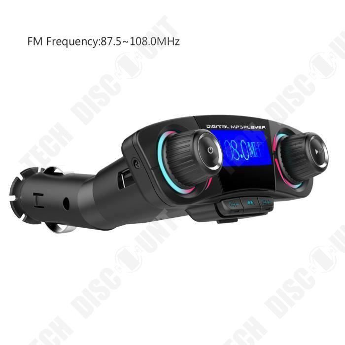 TD® Kit Voiture lecteur mp3 Transmetteur FM Bluetooth 4.0 Kit mains-libres de voiture Adaptateur Radio sans fil Lecteur de musique