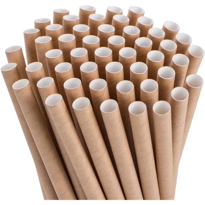 Paille Cuillère En PP Multicolore Recyclable 21cm ø 8mm - Certifiée