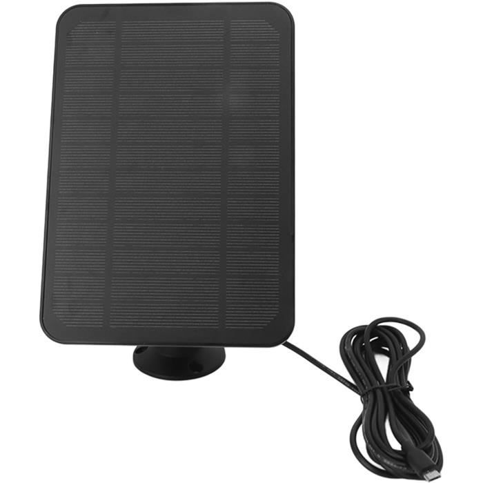 Panneau Solaire 6W USB Pour Caméra Surveillance - Câble 3m, Étanche IP65