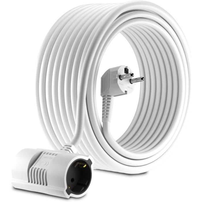 Rallonge Câble - Prise Schuko Avec Connecteur À 2 Voies Coudée À 90 ...