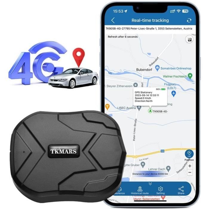 Traceur GPS de voiture 4G, aimant antivol étanche, alerte multiple — free download