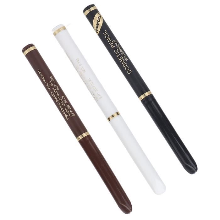 Crayons De Contour Barbe BOBOZHONG - Lot De 2 Crayons Professionnels + Taille-crayon - Pour Barbe Et Sourcils - Style Précis Et Longue Tenue - Noir Et Blanc