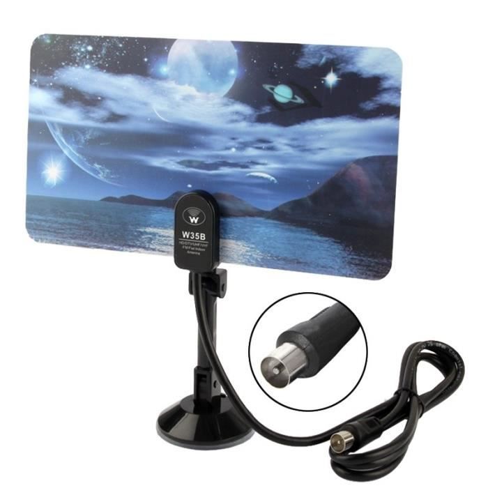 Antenne TV FM Mobile d'intérieur HD DTV UHF VHF numérique avec ventouse  gain: 35dB Ocean Pattern - antenne rateau, avis et prix pas cher - Cdiscount