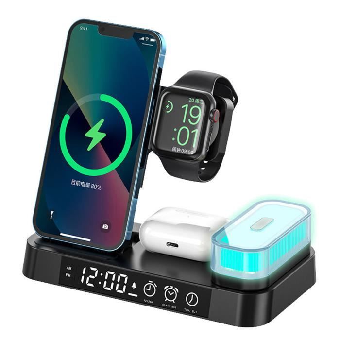 Chargeur sans fil magnétique de 15 W avec lampe de nuit