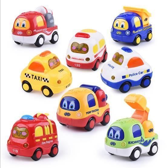 Wt877 8pcs Ensemble De Voiture Pour Bebe Voiture D Ingenierie Pour Voiture A Inertie Pour Enfants Voiture Pour Bebe Jouet Gar Cdiscount Jeux Jouets