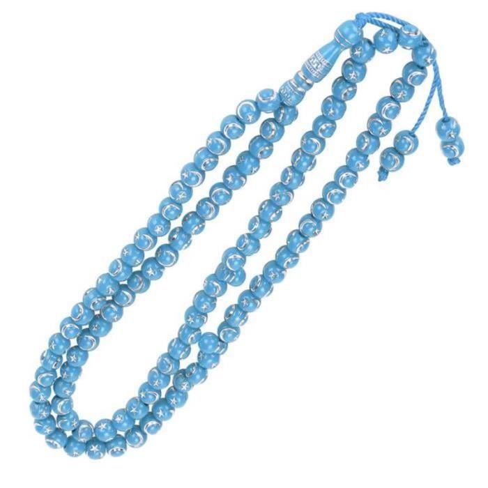 ZX05671perles de chapelet de dorure Chapelet musulman Outil de prière de culte islamique 99