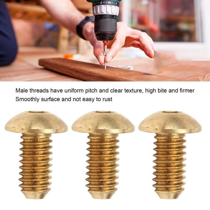 YAP Écrou d'insertion Meubles en bois Insert fileté Écrous en acier Écrou à vis à six pans