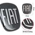 Autocollant Fiat 3D Remplacement Logo Noir pour Ducato-1