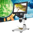 Cikonielf Microscope électronique Microscope numérique électronique haute définition 12MP 7 pouces LCD 1200X 100-240V (prise UE)-1