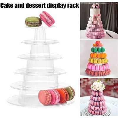 Présentoir à Macarons 4 Étages Transparent - Support à Cupcakes Pour Mariage Et Fêtes
