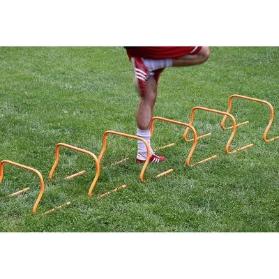 Haies D'Agilité Souples - Set De 6 - Hauteurs 16/22/30cm - Entraînement Sprint Saut - Jaune