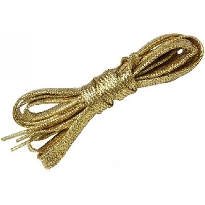 Lot de 3 paires de lacets plats dores a paillettes 120 cm Pour chaussures de sport de randonnee de martin de rechange 1687 Cdiscount Chaussures