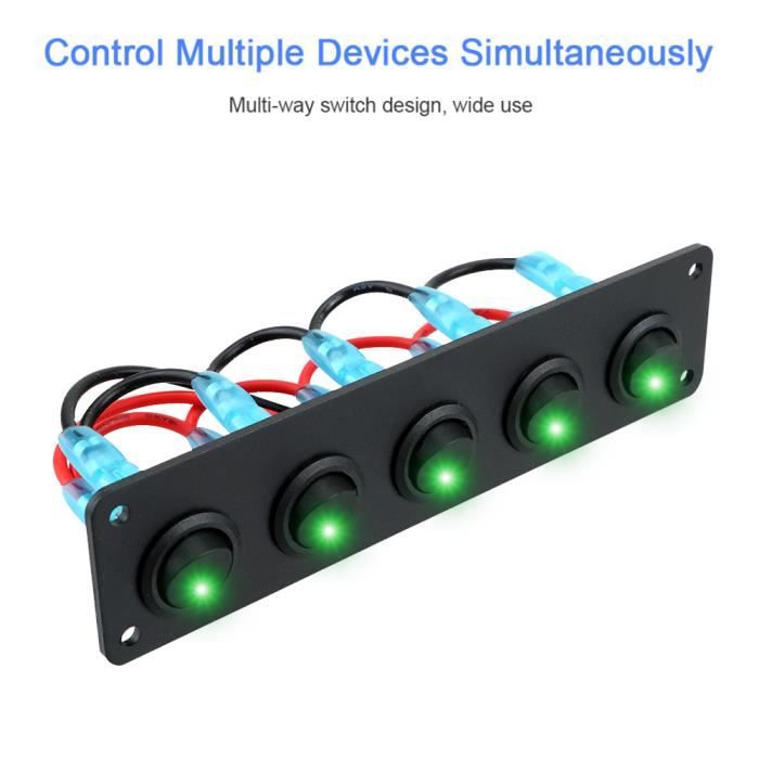 Panneau De Commutateur 4 Gang 12V/24V Avec USB - Interrupteur Étanche Pour Voiture, Bateau, Moto RUIZHI