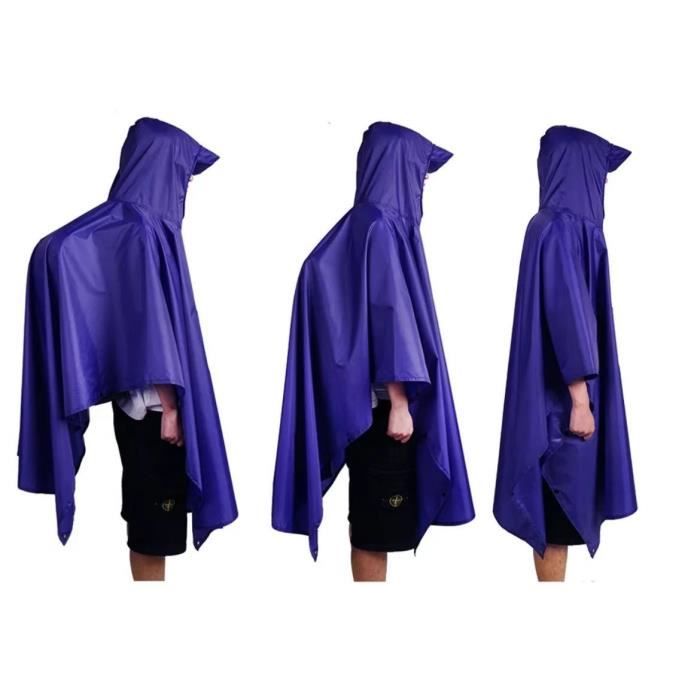 CHICTRY Adulte Homme Femme Poncho Imperméable De Pluie Manteau
