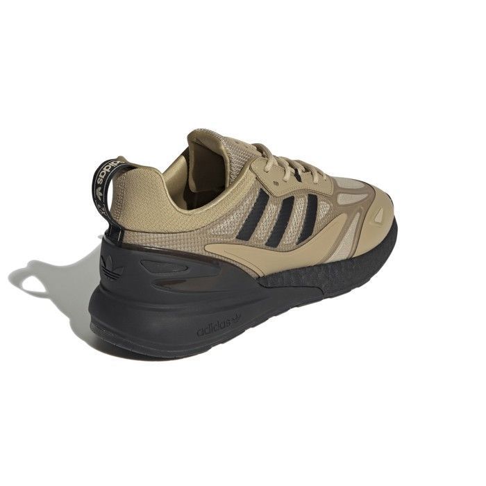 Baskets Mixte Adidas Zx 2k Boost 2.0 - Marron - Lacets - Logo Adidas