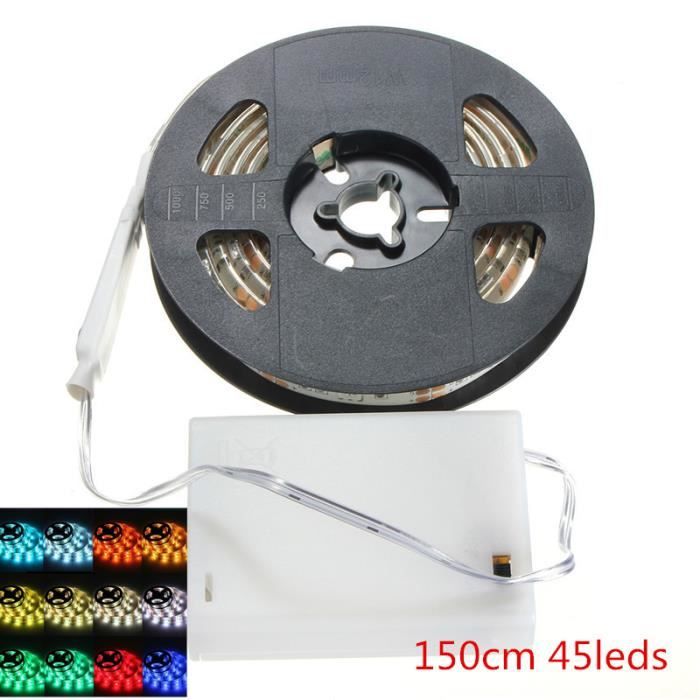 Ruban LED a Pile 4M,Bande LED,Sunboia 2x2m/120 LED SMD 5050 RGB