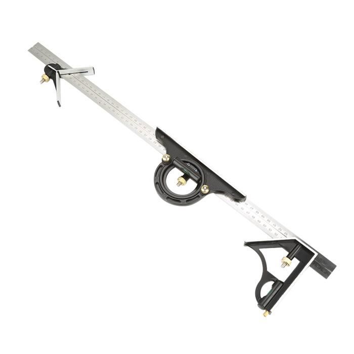 Équerre combinée - SURENHAP - Acier inoxydable - 0 à 600 mm - Angle ...
