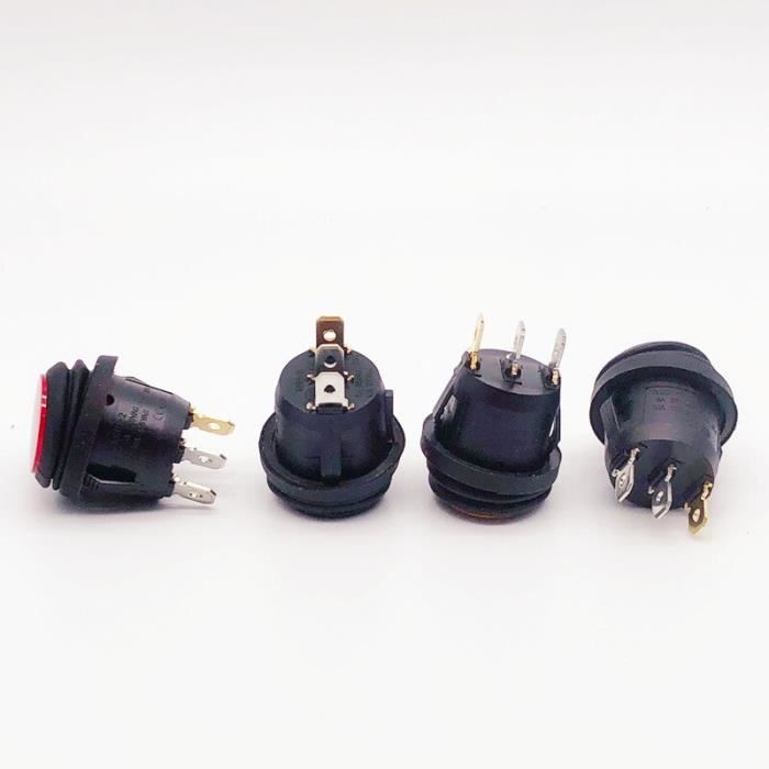Black-AC 220V-1pcs -Mini interrupteur à bascule étanche de forme