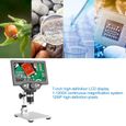 Cikonielf Microscope électronique Microscope numérique électronique haute définition 12MP 7 pouces LCD 1200X 100-240V (prise UE)-2
